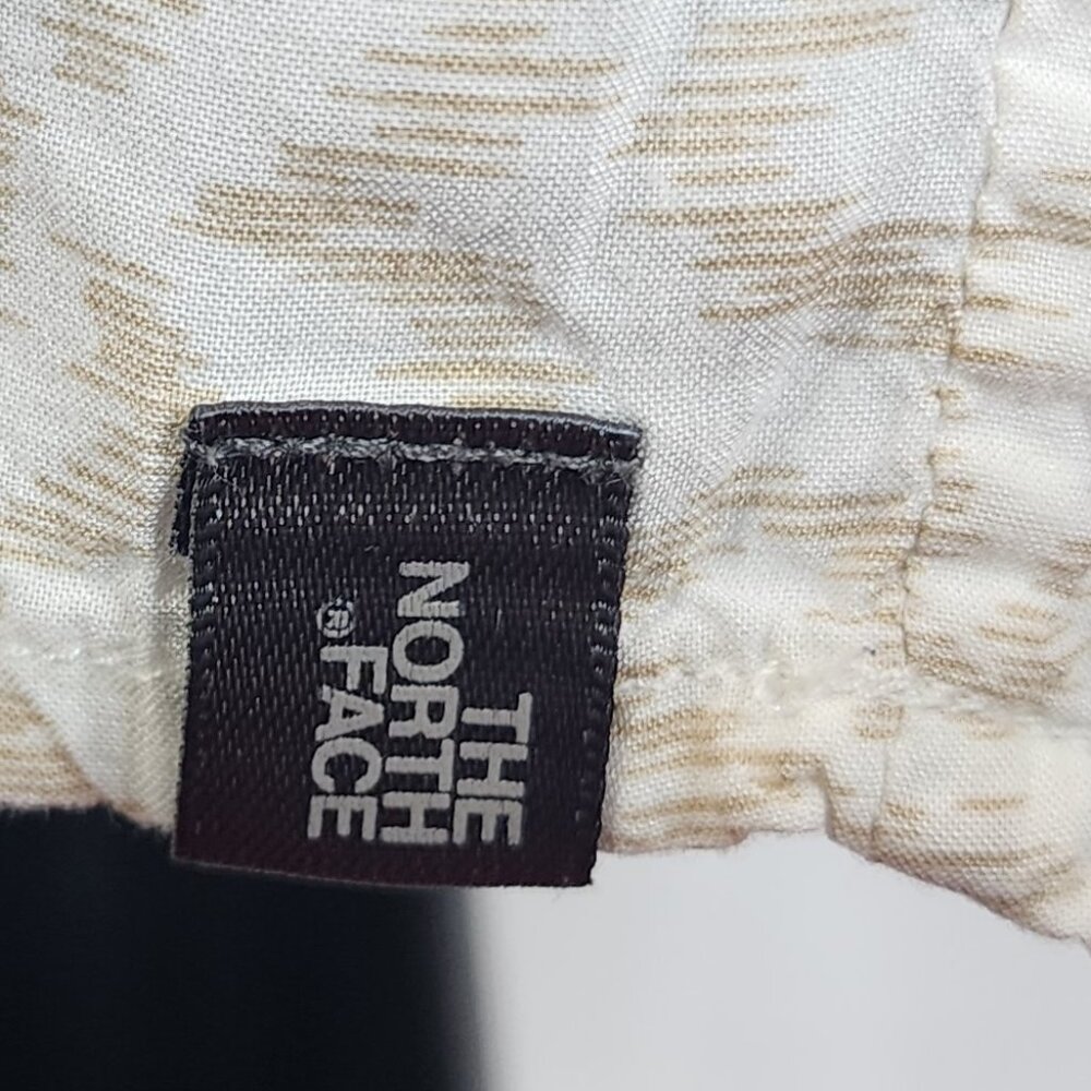 The North Face Cream Abstract Animal Print Viscose Tie Front Annabella Tank Sz L - Picture 11 of 16